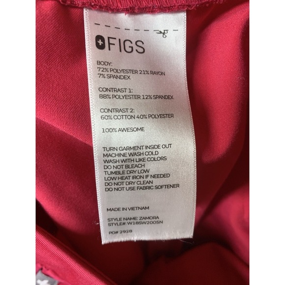 Figs High Waisted Zamora Yoga Pants Jogger Women Sz XL Pink Scrubs Uniform - Picture 10 of 11